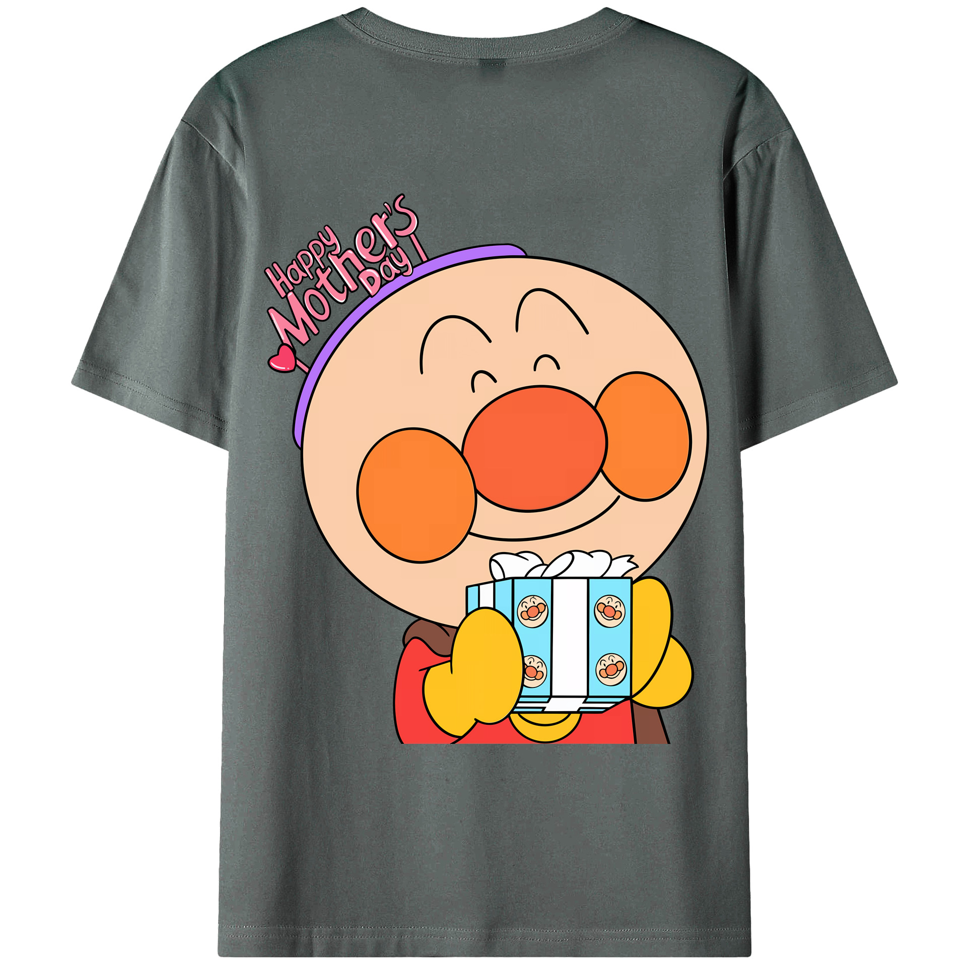 （画像用） アンパンマン Anpanman 綿100％ メンズ半袖Tシャツ（バックプリント） 通気性